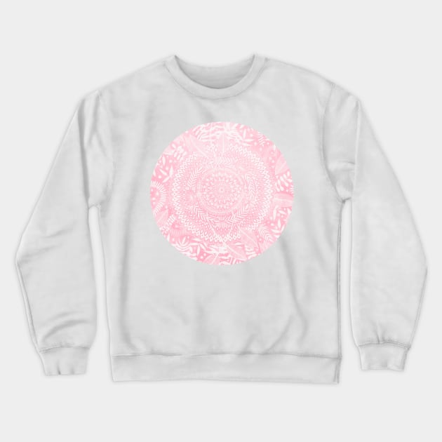 A pattern of painted tropical leaves - monstera, rubber plant, plumeria & elephant ear leaves in vivid inverted colors - magenta, purple, mint & black. Crewneck Sweatshirt by micklyn